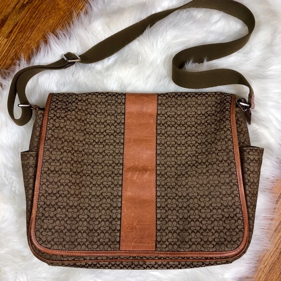 coach canvas messenger bag